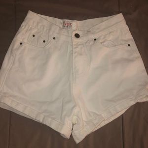 White Jean Shorts